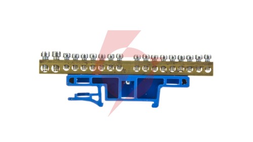 Listwa zaciskowa na szynę 18-torowa niebieska TH35 LZ-18/N 0922-00