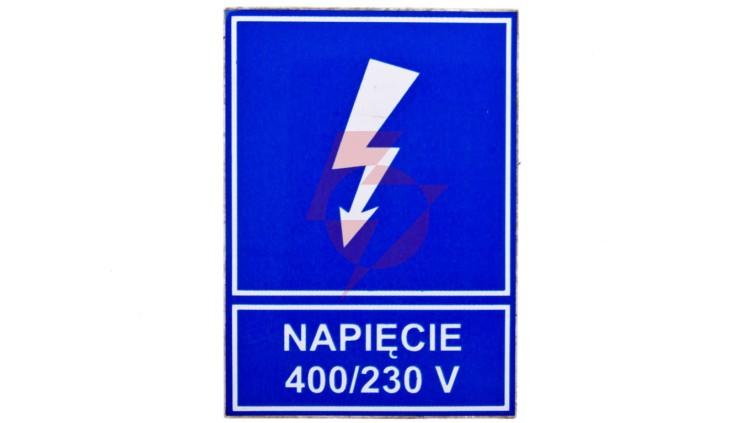 Tabliczka /znak informacyjny/ TZI 52x74S /NAPIĘCIE 400/230V/ E04TZ-01041111100 /10szt./