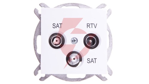 Sentia Gniazdo antenowe RD/TV/SAT/SAT końcowe białe 1460-10