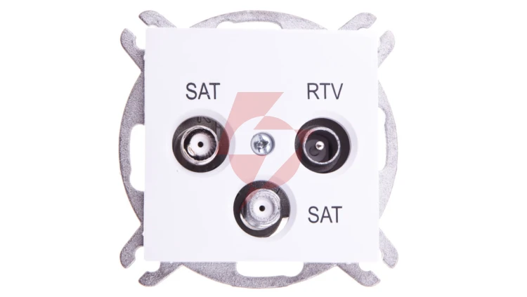 Sentia Gniazdo antenowe RD/TV/SAT/SAT końcowe białe 1460-10