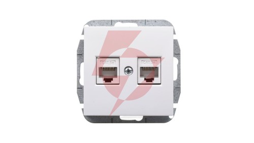 Sentia Gniazdo komputerowe podwójne RJ45 kat.5e białe 1449-10