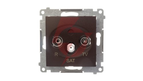 Simon 54 Gniazdo antenowe R/TV/SAT końcowe brąz mat DASK.01/46