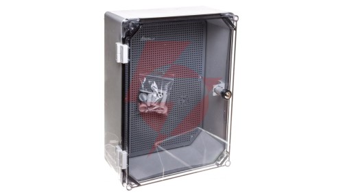 Obudowa 400x300x166mm IP65 z płytą montażową transparentna UNIbox Uni-1/T 43.11