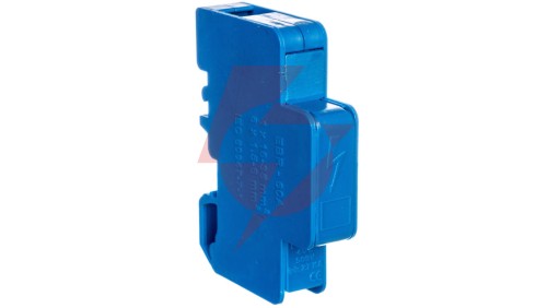 Blok rozdzielczy modułowy 1-biegunowy 60A we: 1x6-35mm2 wy: 6x2,5-6mm2 niebieski LBR60A 84326003
