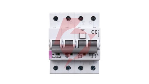 Wyłącznik różnicowo-nadprądowy 4P 16A B 0,03A typ AC KZS-4M 002174004