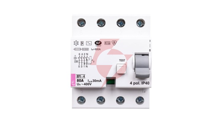 Wyłącznik różnicowoprądowy 4P 80A 0,03A typ AC EFI-4 02062145