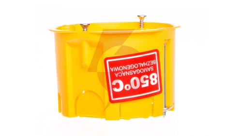 Puszka podtynkowa PK-60 K-G N samogasnąca IP20 zółta 0201-0N