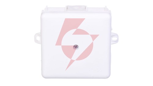 Puszka hermetyczna n/t 86x86x39mm z zaciskiem 5x2,5mm z uszami montaż. IP55 biała 0226-11
