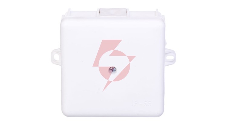 Puszka hermetyczna n/t 86x86x39mm z zaciskiem 5x2,5mm z uszami montaż. IP55 biała 0226-11