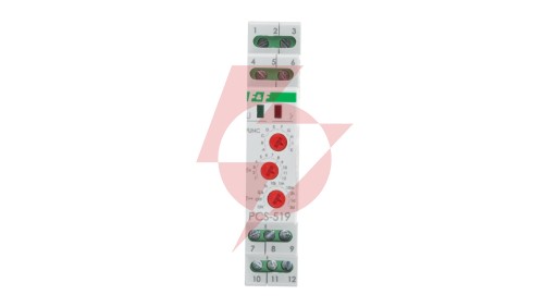 Przekaźnik czasowy 2P 8A 0,1sek-576h 12V AC/DC wielofunkcyjny PCS-519-12V