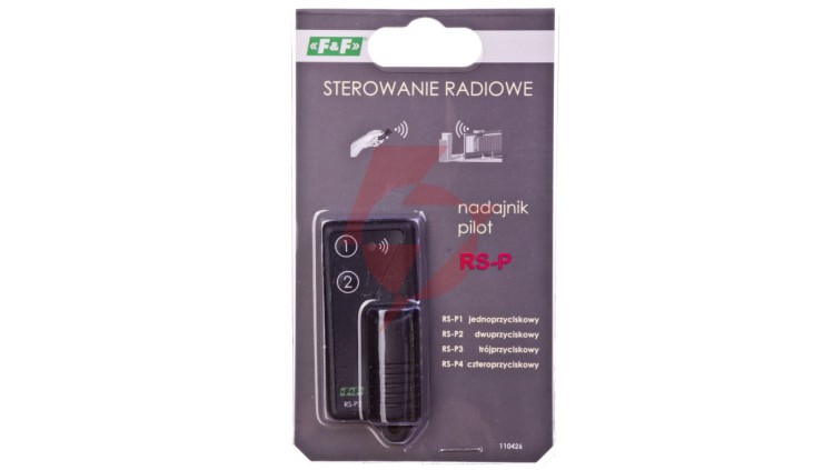 Pilot dwuprzyciskowy 12V A23 868MHz 30m czarny RS-P2