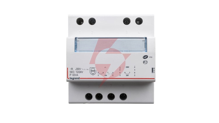 Transformator bezpieczeństwa modułowy 230/12/24V 63VA TR363 413098