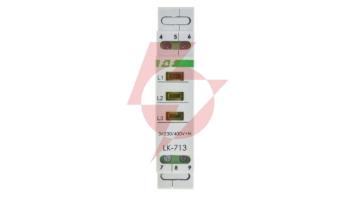 Lampka modułowa 3-fazowa żółta 3x230V+N AC LK-713Y