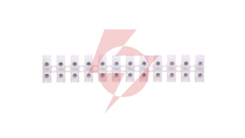 Listwa zaciskowa gwintowa 12-torowa 6mm2 poliamidowa PA66 z podkładką biała LPA12-6 89093110