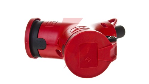 Rozgałęźnik podwójny 2P+Z czerwony PC-ABS IP44 2421200-r