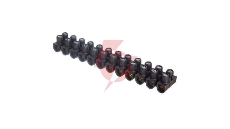Listwa zaciskowa 12-torowa 10mm2 czarna 034215