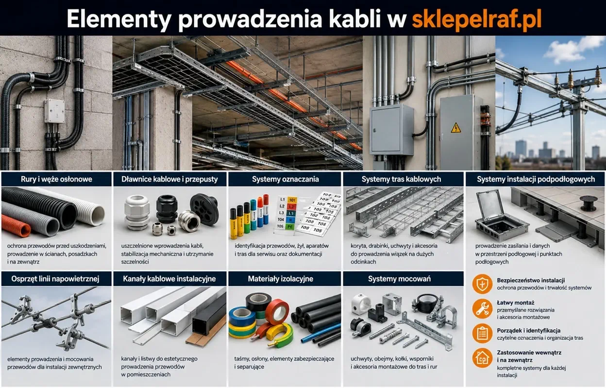 elementy prowadzenia kabli